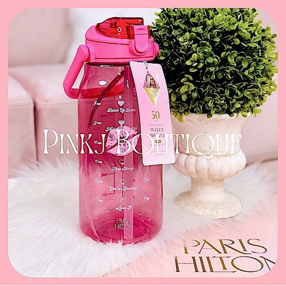 💗{Paris Hilton} Beautiful Pink {Drink Up Babe} Motivational Water Bottle!